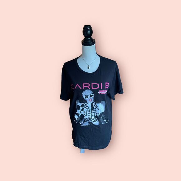Cardi B Invasion Of Privacy Concert Tour Tee Unisex L Black T-Shirt Rap - Picture 3 of 6